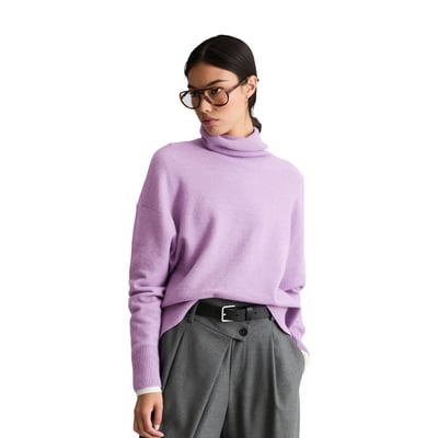 Pull à col roulé ample en mélange de laine vierge douce MARC O’POLO DENIM