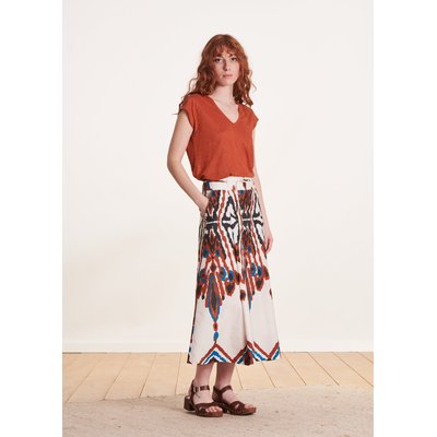 Jupe midi en coton imprimé LA FEE MARABOUTEE