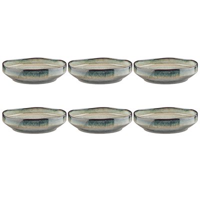 Lot de 6 assiettes creuses en grès, GENESIS BJORN