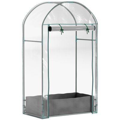 Mini serre de jardin balcon avec sac plantation - 89 x 50 x 152 cm OUTSUNNY