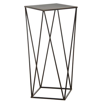 Sellette design en métal noir 60 x 60 x 80 cm AUBRY GASPARD