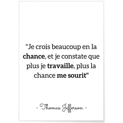 Affiche T.Jefferson 'Je crois beaucoup...' L'AFFICHERIE
