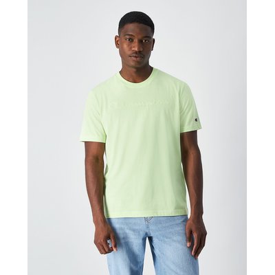 T-shirt met korte mouwen en ronde hals, geborduurd logo CHAMPION
