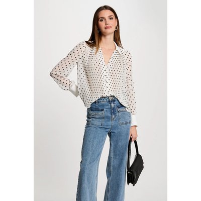 Chemise manches longues à pois MORGAN