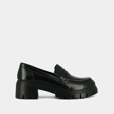 Mocassins chunky à talons Aron, cuir JONAK