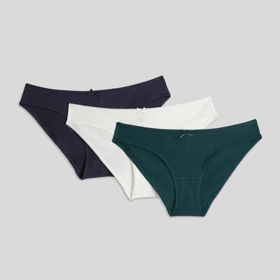 Lot de 3 culottes ALIX en coton BIO, certifié OEKO-TEX MONOPRIX