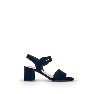 Sandales en cuir velours à talon décroché block GABOR