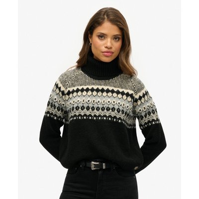 Pull jacquard à col roulé SUPERDRY