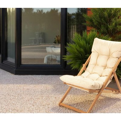 Chilienne beige confort - pliante, inclinable SORA PIER IMPORT