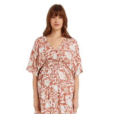 Robe longue cache-coeur grossesse et allaitement VERTBAUDET