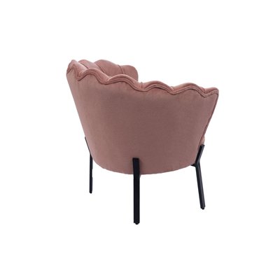 Fauteuil en velours côtelé et pieds en métal noir - ARUM AMADEUS