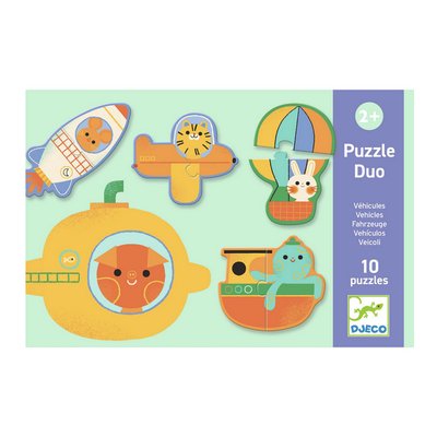 Puzzle duo - Duo vehicules DJECO