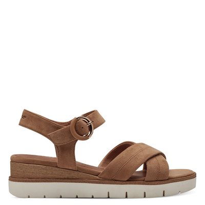 Sandales compensées en cuir TAMARIS