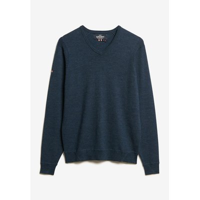 Pullover mit V-Ausschnitt, Merinomix SUPERDRY