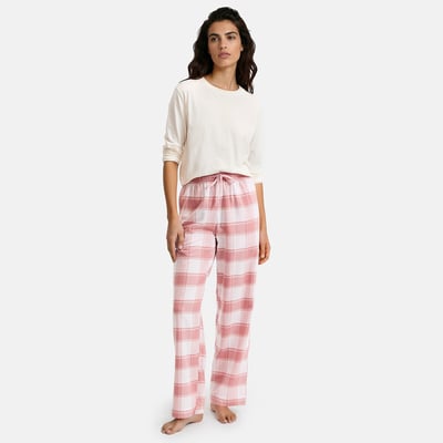 Pyjamas with A Jersey T-Shirt and Flannel Trousers LA REDOUTE COLLECTIONS
