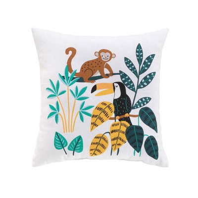 Coussin enfant déhoussable esprit jungle DOUCEUR D'INTÉRIEUR