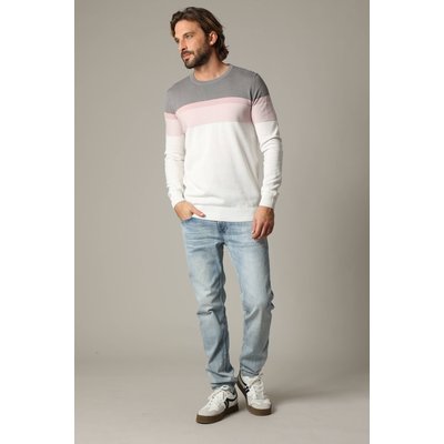 Pull en coton à manches longues avec rayures placées graphiques TOASTY DEELUXE