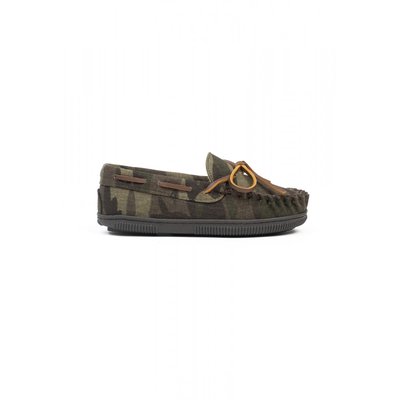 Mocassins en daim fourrés en laine PILE LINE HARDSOLE KIDS MINNETONKA