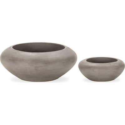 Cache-pot rond en ciment RECOLLECTION