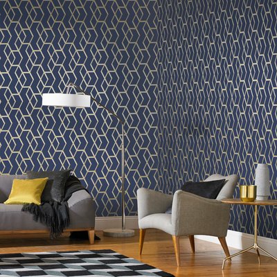 Papier peint Archetype Navy Gold GRAHAM ET BROWN