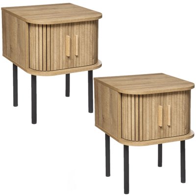 Lot de 2 Tables de chevet 2 portes Colva TOILINUX