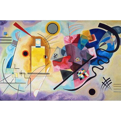 Tableau célèbre Kandinsky Jaune, Rouge, Bleu HEXOA