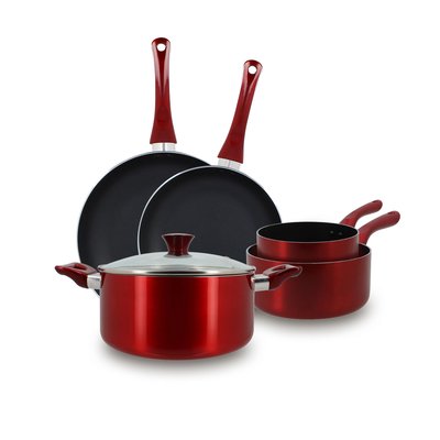Batterie de cuisine 6 pièces en aluminium, CERISE MENASTYL