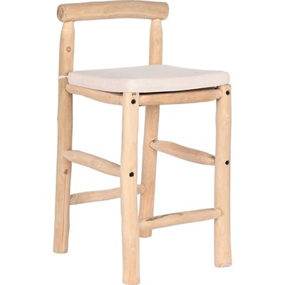 Chaise de bar en teck et polyester RECOLLECTION