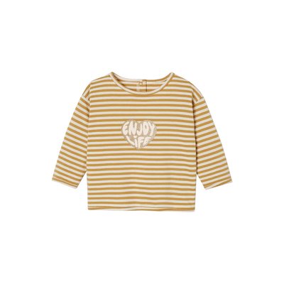 T-shirt rayé motif coeur ENJOY UNIVERSITY VERTBAUDET