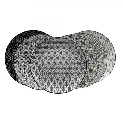 Lot de 6 grandes assiettes, KOMAE ARD TIME