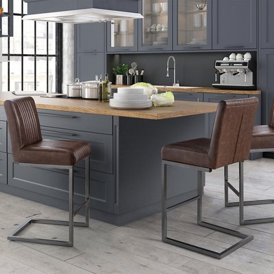 Houston Leather Barstools (Set of 2) SO'HOME
