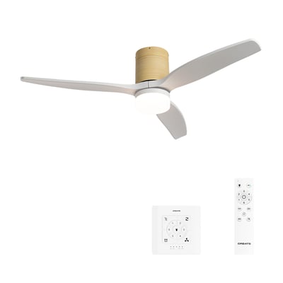 Ventilateur de plafond avec pales techniques en ABS avec lumière et contrôleur mural WIND CALM CREATE