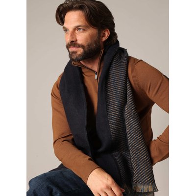 Écharpe avec motif jacquard et franges fines
 RENDELL DEELUXE