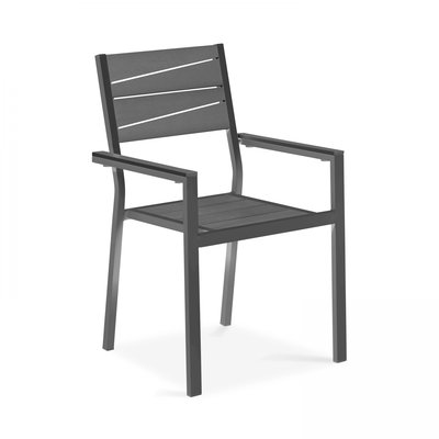 Fauteuil de jardin en aluminium et bois synthétique, SAINT RAPHAEL OVIALA