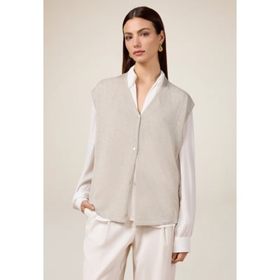 Cardigan sans manches en fil fil textile OLTRE