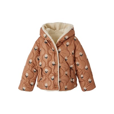 Doudoune à capuche réversible matelassée et sherpa VERTBAUDET