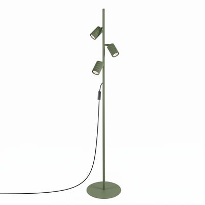 Lampadaire Aluminium Vert Olive GU10 3 KARBON EDEN