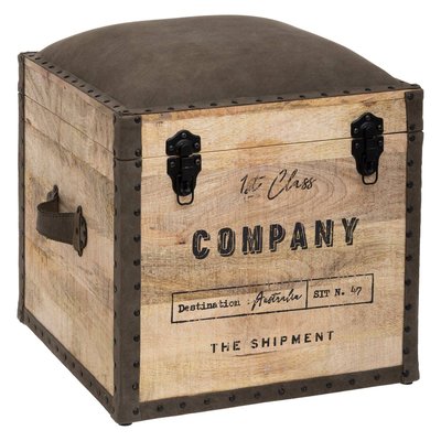 Malle pouf COLONIAL ATMOSPHERA