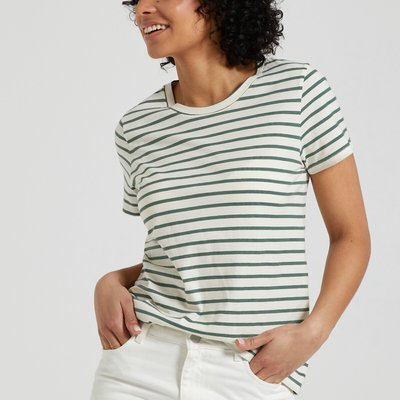 Gestreiftes T-Shirt aus Feinjersey, Regular-Fit PETIT BATEAU