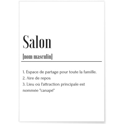 Affiche Définition Salon L'AFFICHERIE