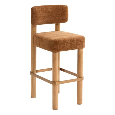 Tabouret de bar carré en hévéa NOALI ATMOSPHERA