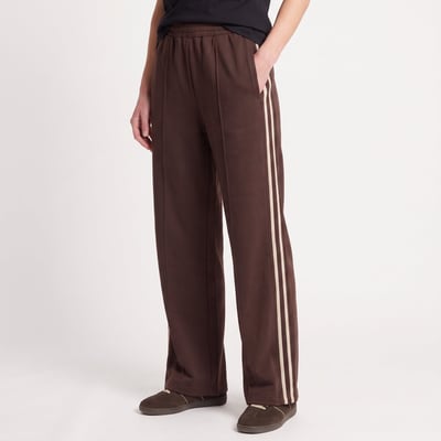 Pantalon droite avec taille élastiquée et bandes contrastées sur les côtés ERERIE ARTLOVE
