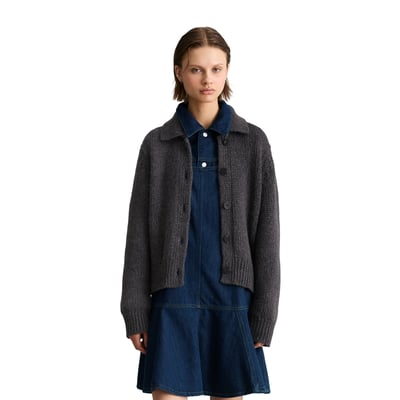 Cardigan épais, coupe classique en mélange de laine vierge douce MARC O’POLO DENIM