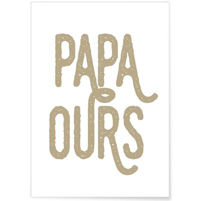 Affiche 'Papa ours' L'AFFICHERIE