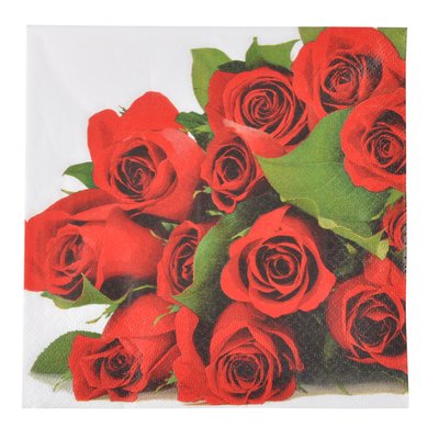 Lot de 20 serviettes papier roses 33 cm DOUCEUR D'INTÉRIEUR