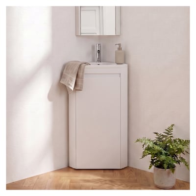 Ensemble lave-mains d'angle sur pieds avec robinet SORRENTO MOB IN