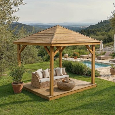 Pavillon de jardin en bois CEMONJARDIN