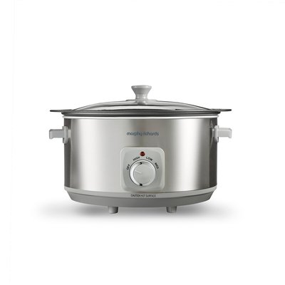 Brushed Stainless Steel 6.5L Slow Cooker - 461014 MORPHY RICHARDS