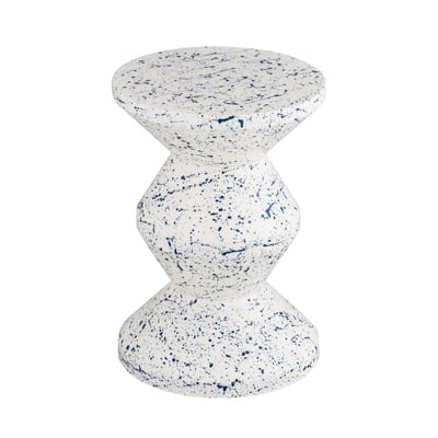 Table d'appoint, bout de canapé, table de chevet acier émaillé, motif moucheté Ø33 x H 47cm ZINA SWEEEK