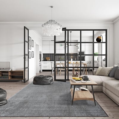 Tapis salon contemporain HORIZON UNI THE DECO FACTORY